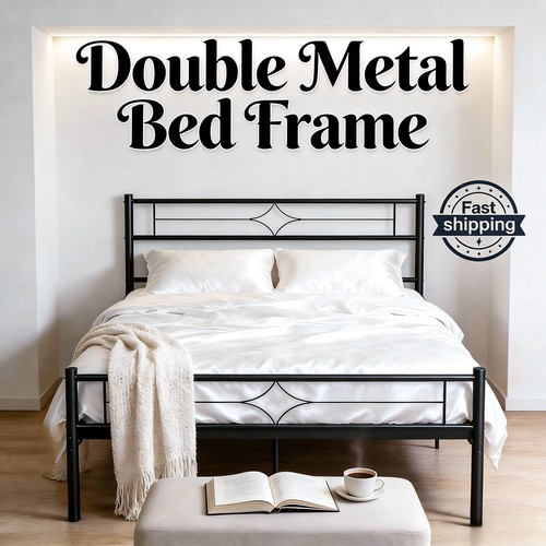 4ft6 double bed frame mattress - bed,