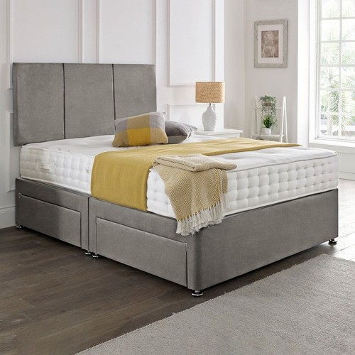 Luxury plush velvet divan - plush, bed