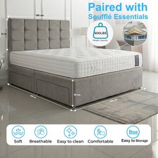 LUXURY GREY FABRIC DIVAN BED