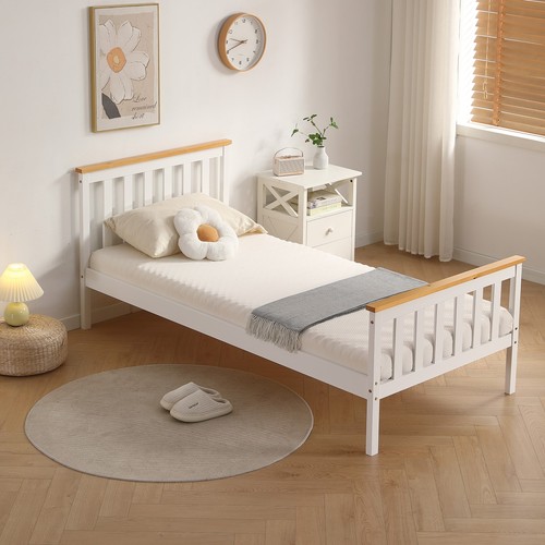 Single bed white - pine, 3ft