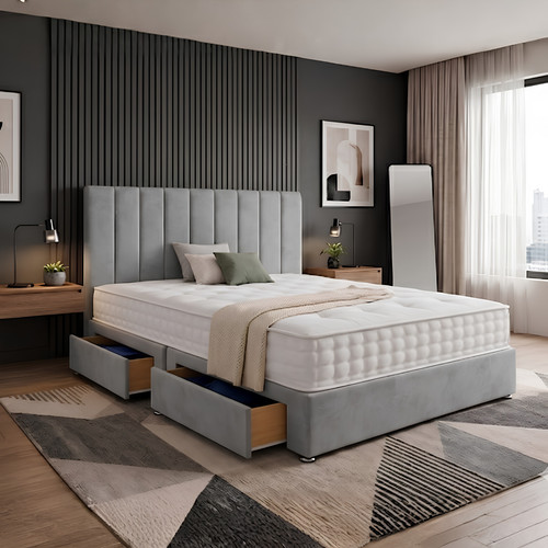 Reinforced divan bed - reinforced, memory